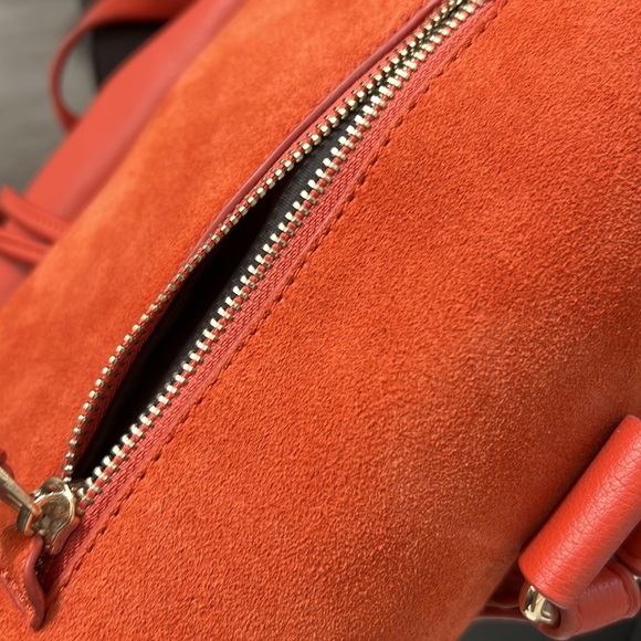 Zara faux leather/suede orange backpack - Picture 4 of 11